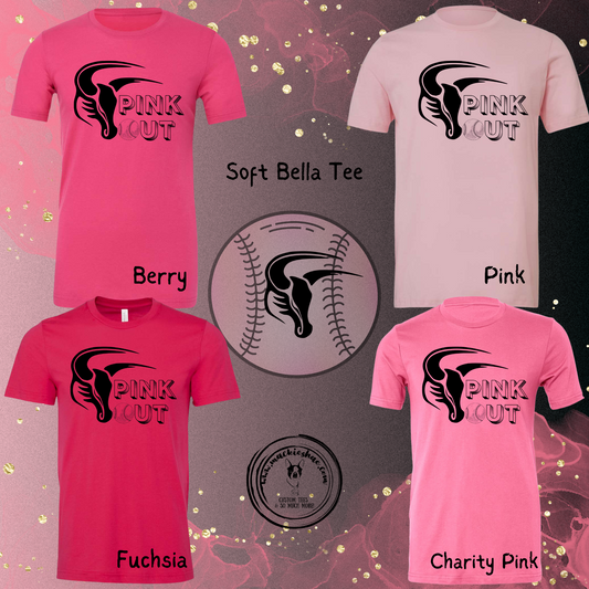 Maverick Softball Pink Out Custom Shirt for Youth and Adults, Soft Tee