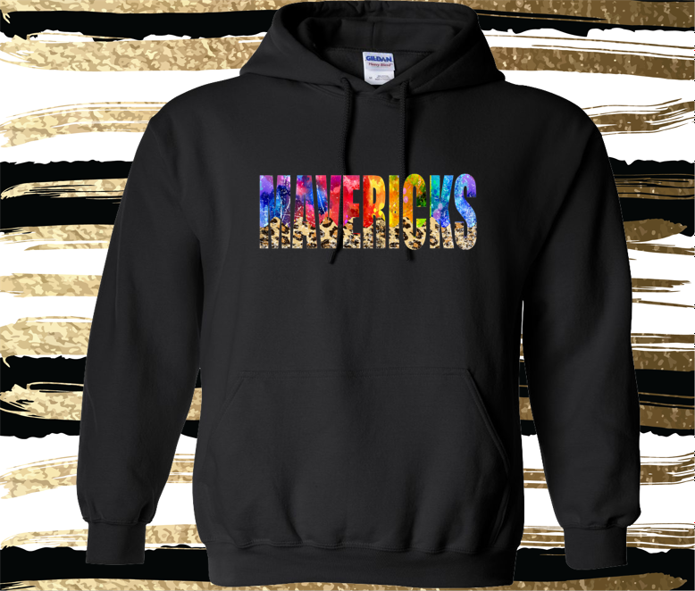 MSIS PTO-Mavericks Watercolor Leopard Hoodie for Youth and Adult