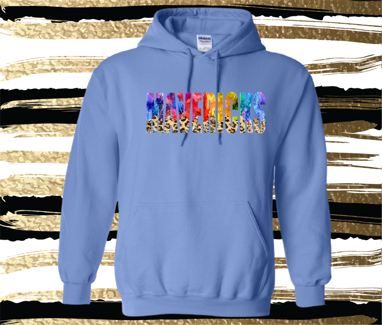 MSIS PTO-Mavericks Watercolor Leopard Hoodie for Youth and Adult