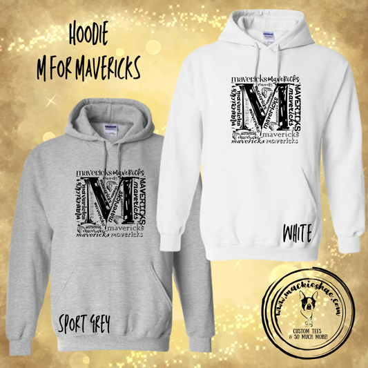 Mavs- M Mavericks Hoodie for Youth and Adults ****ON SALE WHILE SUPPLIES LAST****