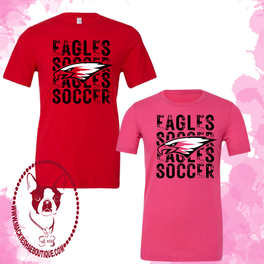 MHS Soccer-Eagles Soccer Soft Tee for Youth and Adults