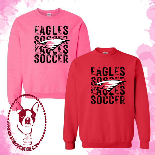 MHS Soccer-Eagles Soccer Crewneck Sweatshirt for Youth and Adults
