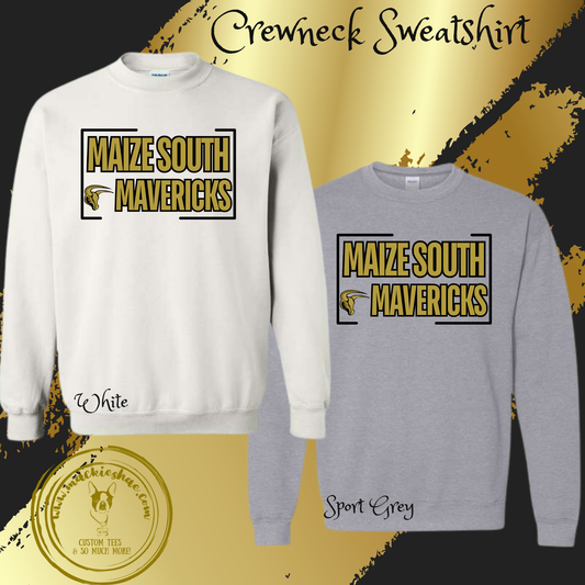 Mavs- Maize South Mavericks Sweatshirt for Youth and Adults