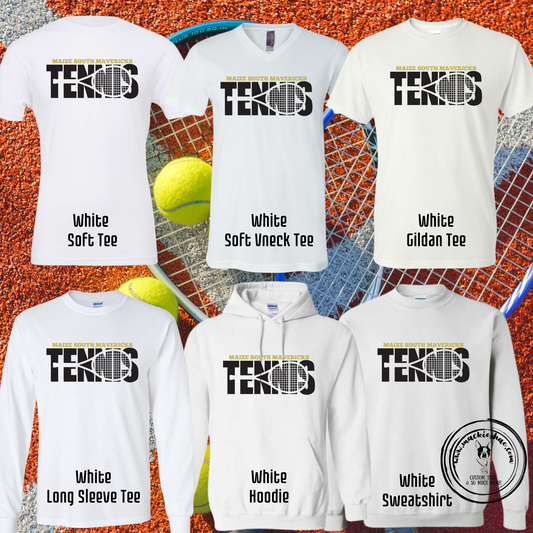 Mavs- Maize South Mavericks Tennis White Gear