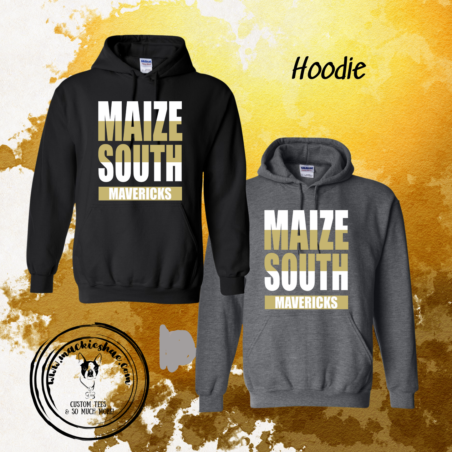 Mavs- Maize South Mavericks Bold Hoodie for Youth and Adults