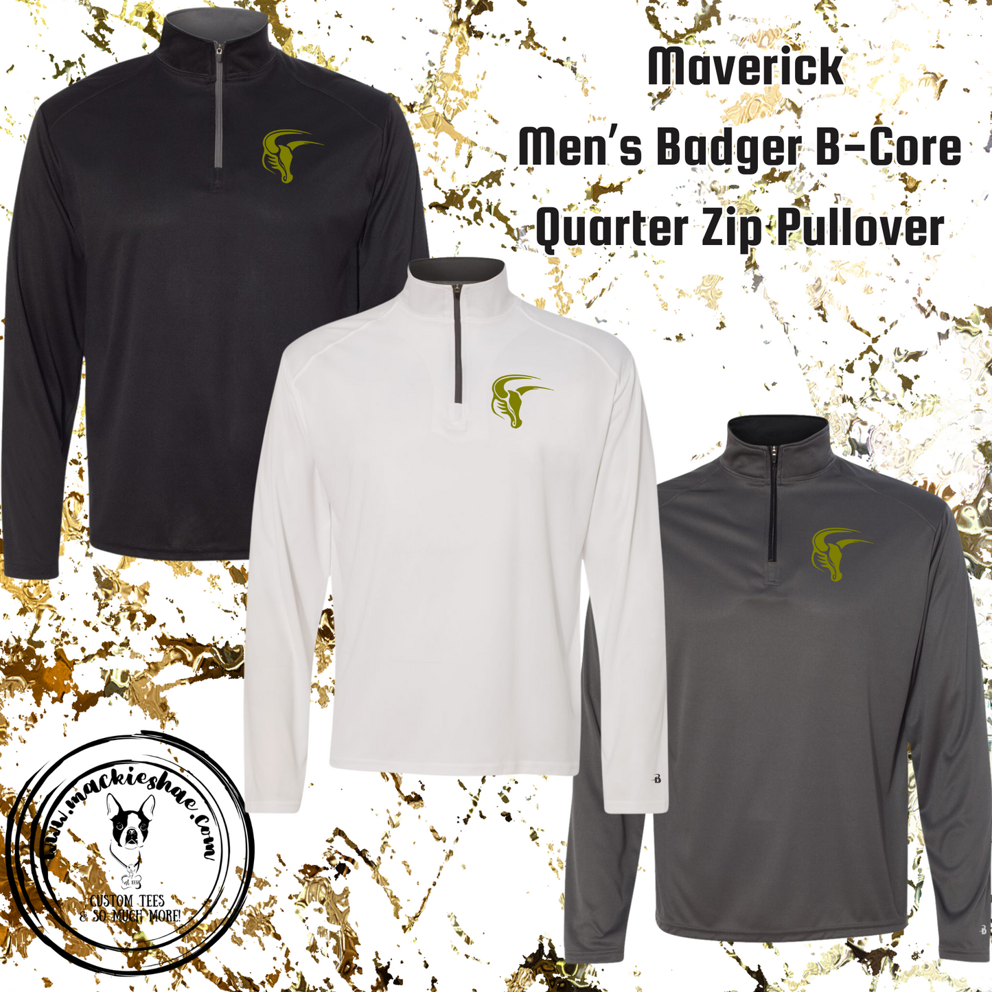 Mavs- Maverick B-Core Quarter Zip Pullover (women's and men's sizes)