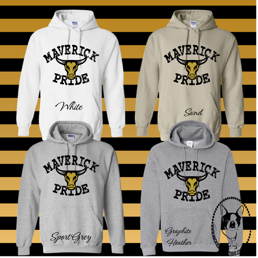MSIS PTO-Maverick Pride Distressed Hoodie for Youth and Adults