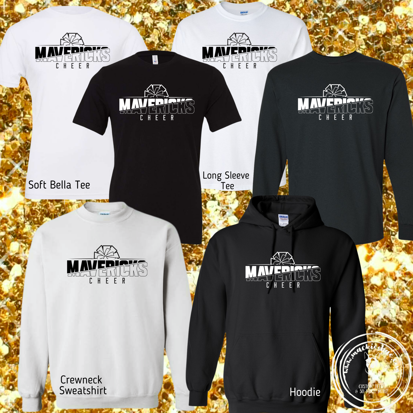 Mavs- Mavericks Cheer Black/White Gear (Stock Sale)