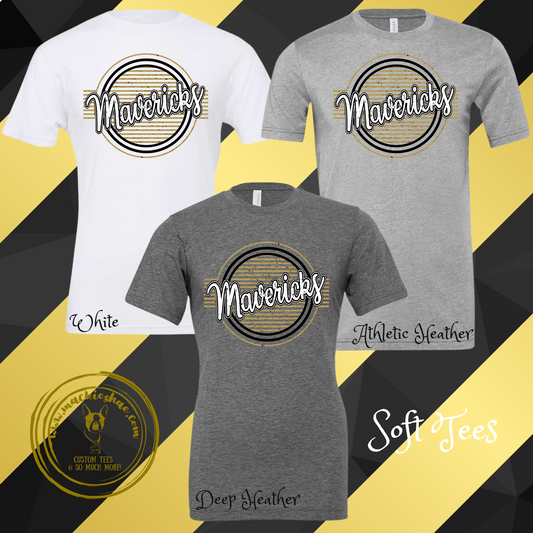 Mavericks Circle Stripes Custom Shirt, Soft Tee