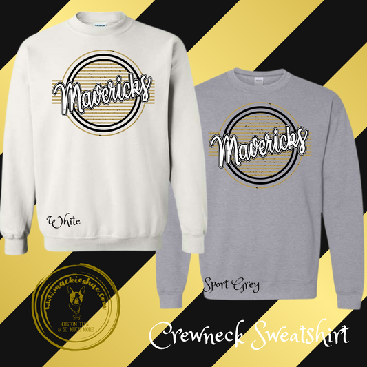 Maverick Circle Stripes Custom Shirt, Crewneck Sweatshirt
