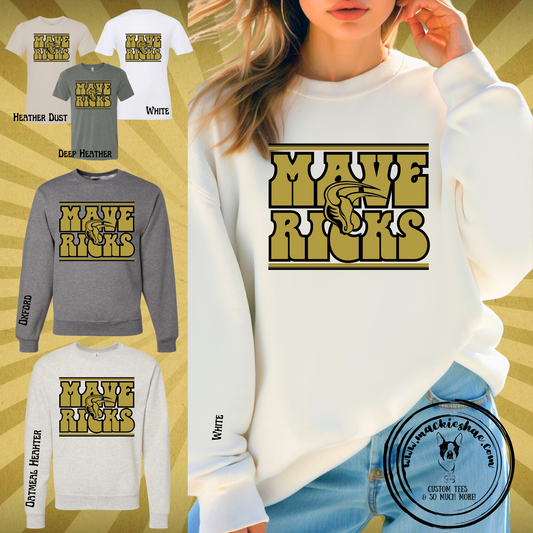 Mavs- Mavericks Vintage Retro Soft Tees and Crewneck Sweatshirts