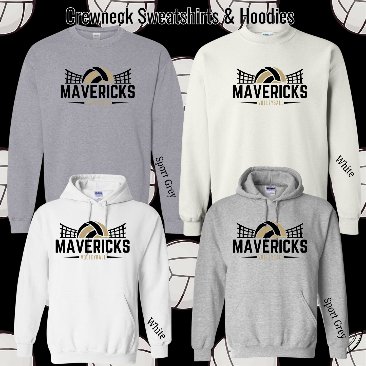 Mavs- Mavericks Volleyball Net Hoodie