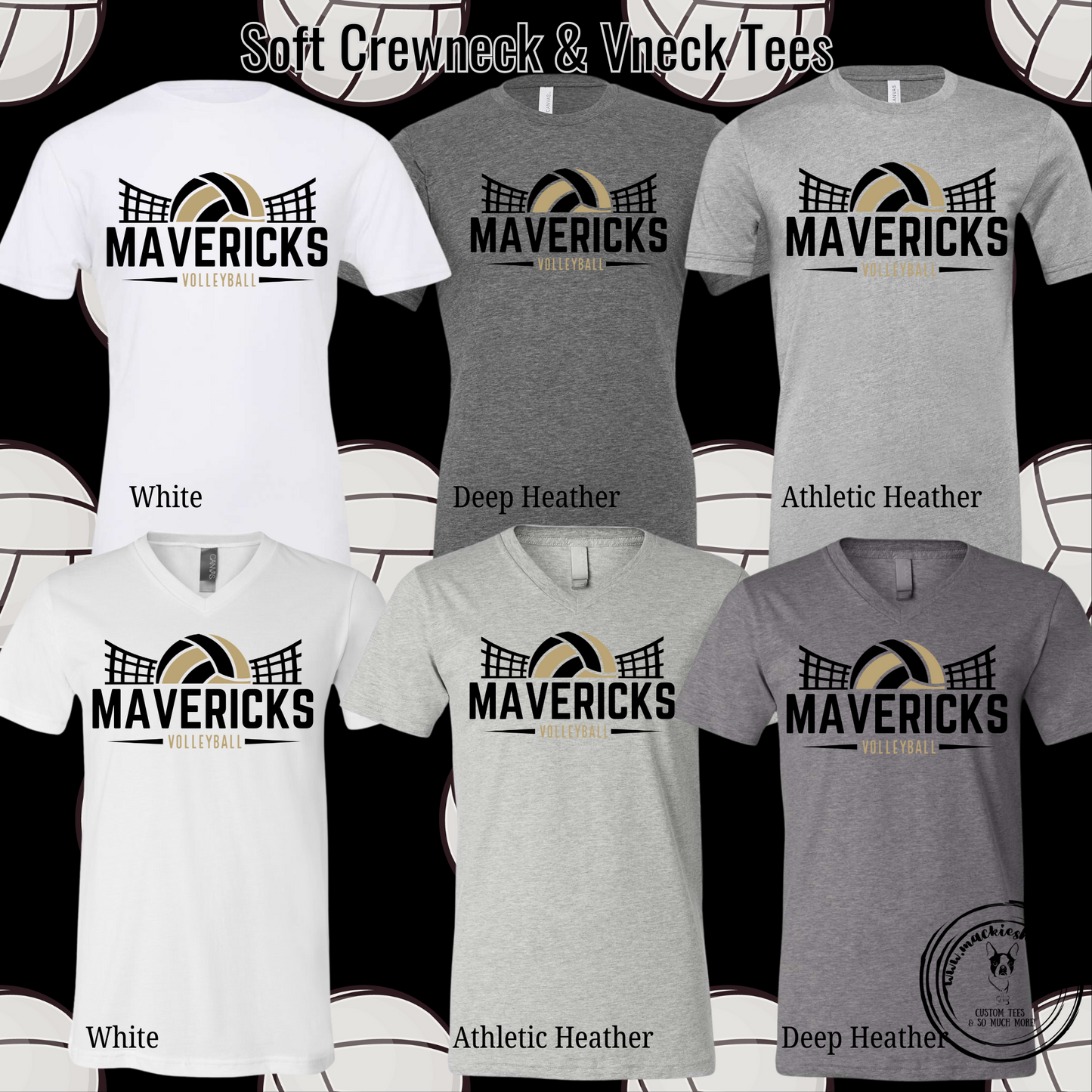 Mavs- Mavericks Volleyball Net Bella Soft Short Sleeve Tee