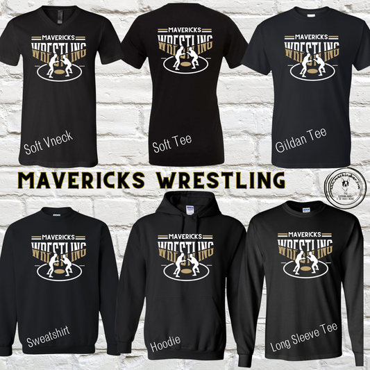 Mavs- Mavericks Wrestling Two Tone Gear for Youth and Adults (6 Shirt Options)