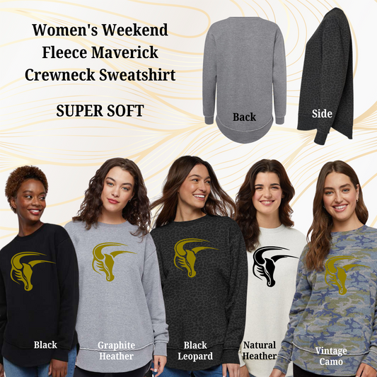 Mavs- Maverick Women's Weekend Fleece Crewneck Sweatshirt