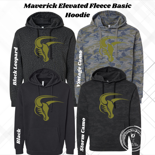 Mavs- Maverick Elevated Fleece Basic Hoodie (Adult Sizes only)