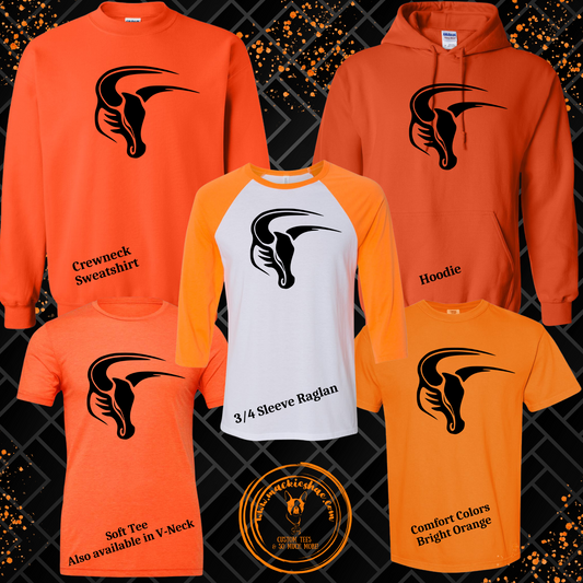 Mavs- Maverick ORANGE Gear for Youth and Adult (6 Shirt Options)