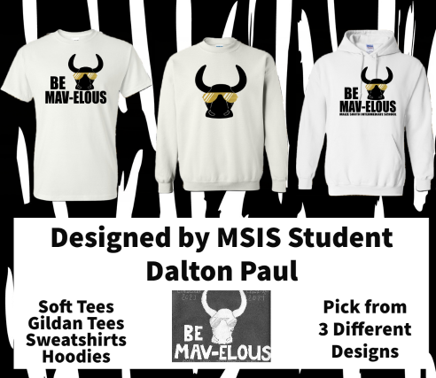 MSIS PTO-Maverick in Sunglasses WHITE Sweatshirt for Youth and Adult, Student Designed 2023 (3 Design Options)