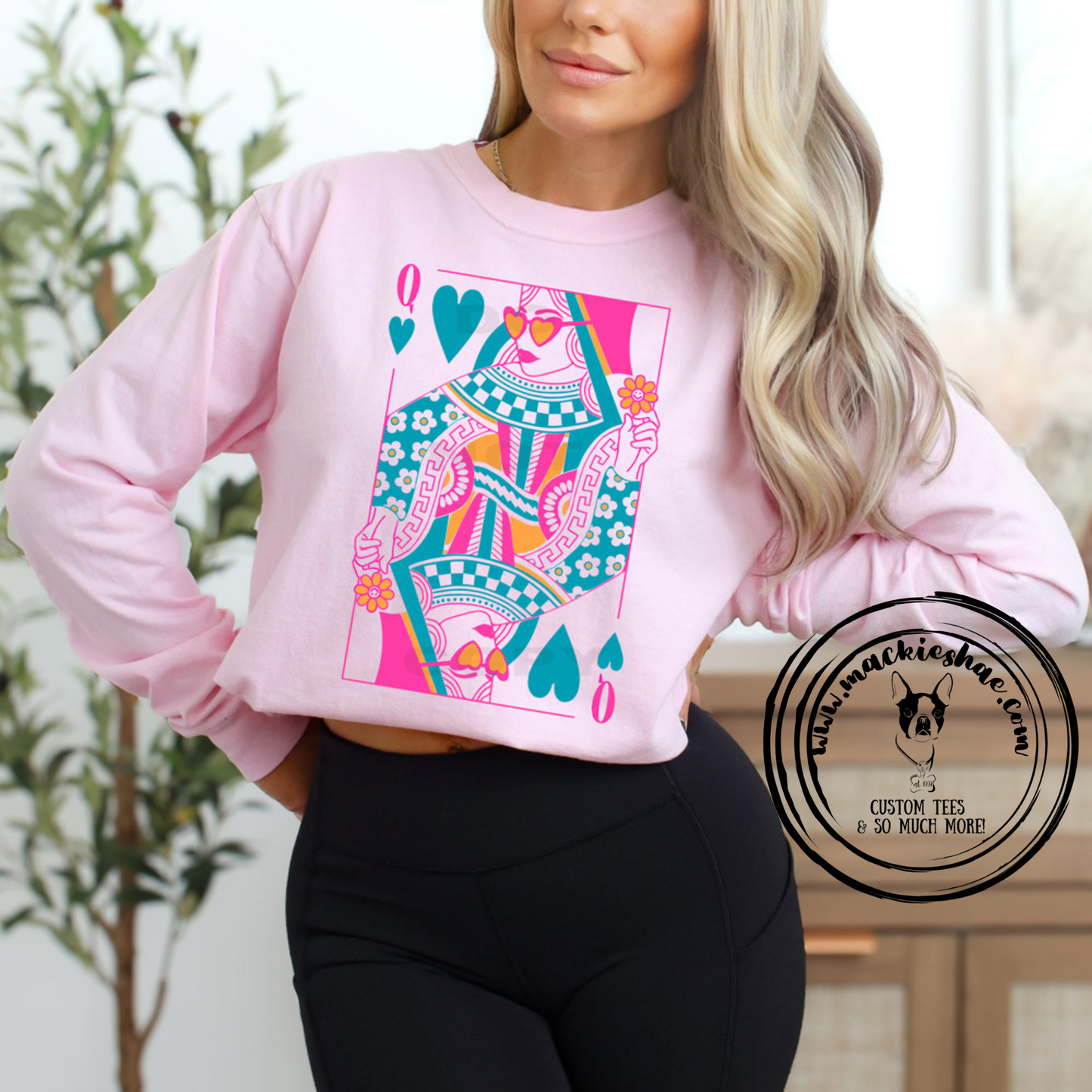 Queen of Hearts Custom Shirt for Adults, Garment Dyed Soft Short Sleeve or Sweatshirt