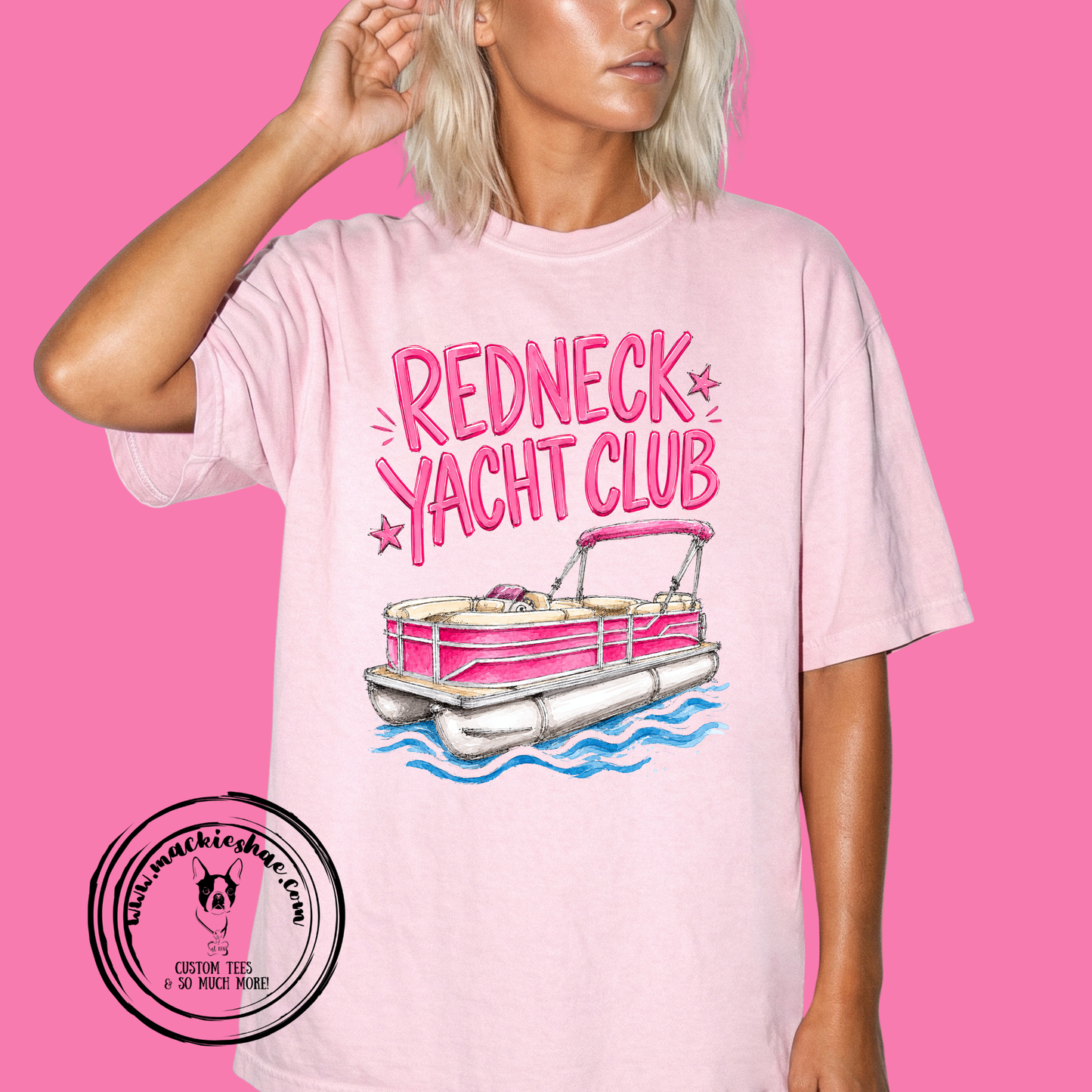 Redneck Yacht Club Custom Shirt, Comfort Colors Garment Dyed Tee and Light Weight Sweatshirt