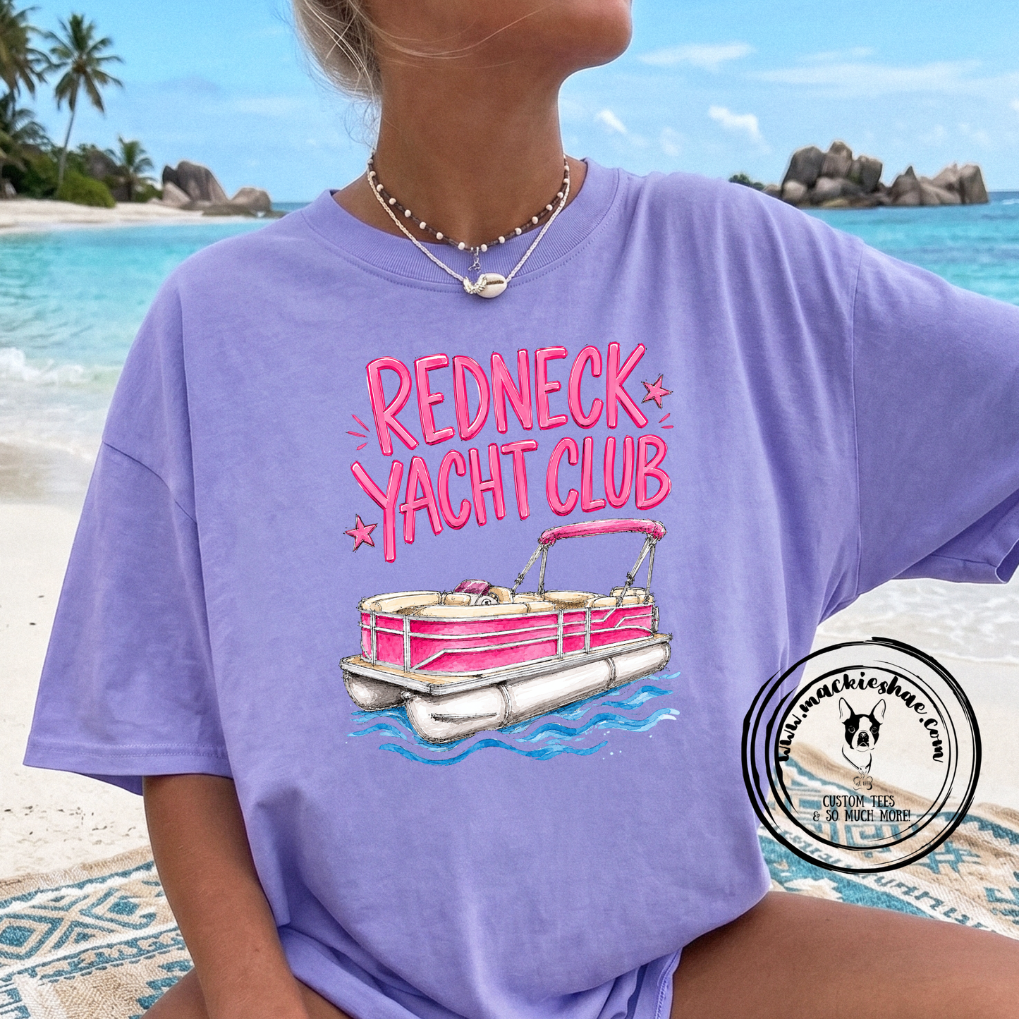 Redneck Yacht Club Custom Shirt, Comfort Colors Garment Dyed Tee and Light Weight Sweatshirt
