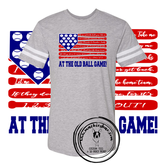 Take Me Out To The Ballgame American Flag Custom Shirt, Jersey Tee Short-Sleeve