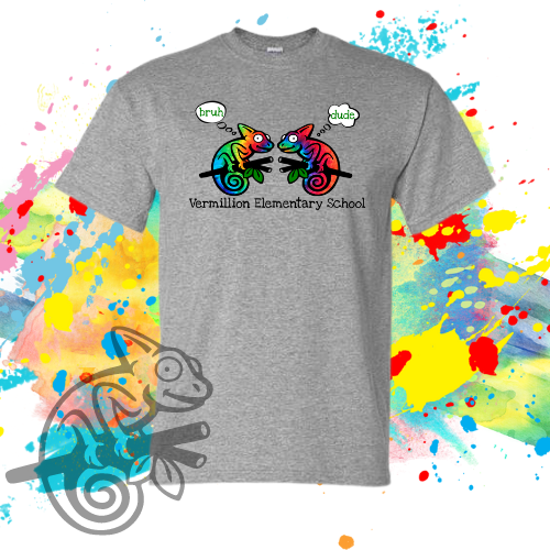VES-Vermillion Chameleons Bruh and Dude Gildan Tee for Youth and Adults (Get it made with or without Vermillion Elementary School)