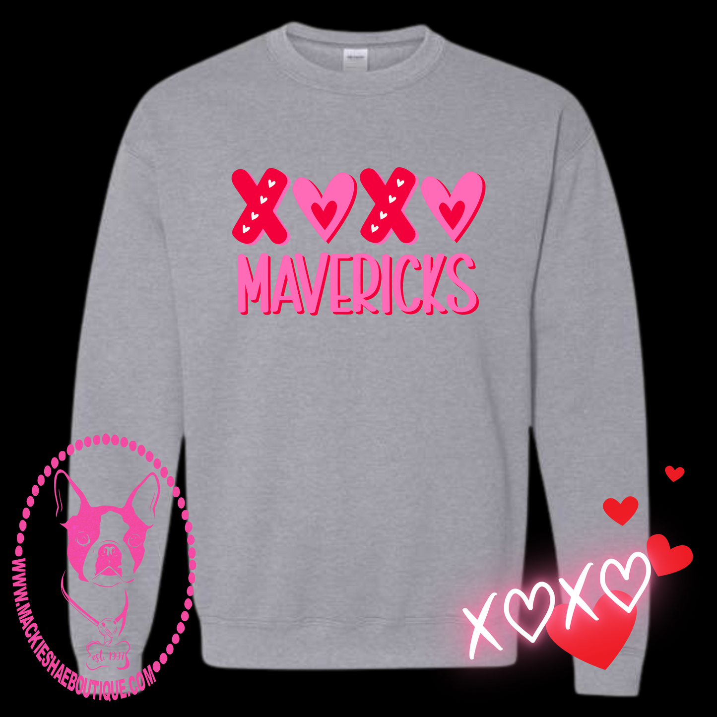 XOXO Mavericks Custom Shirt for Kids and Adults, Soft Tees and Crewneck Sweatshirts