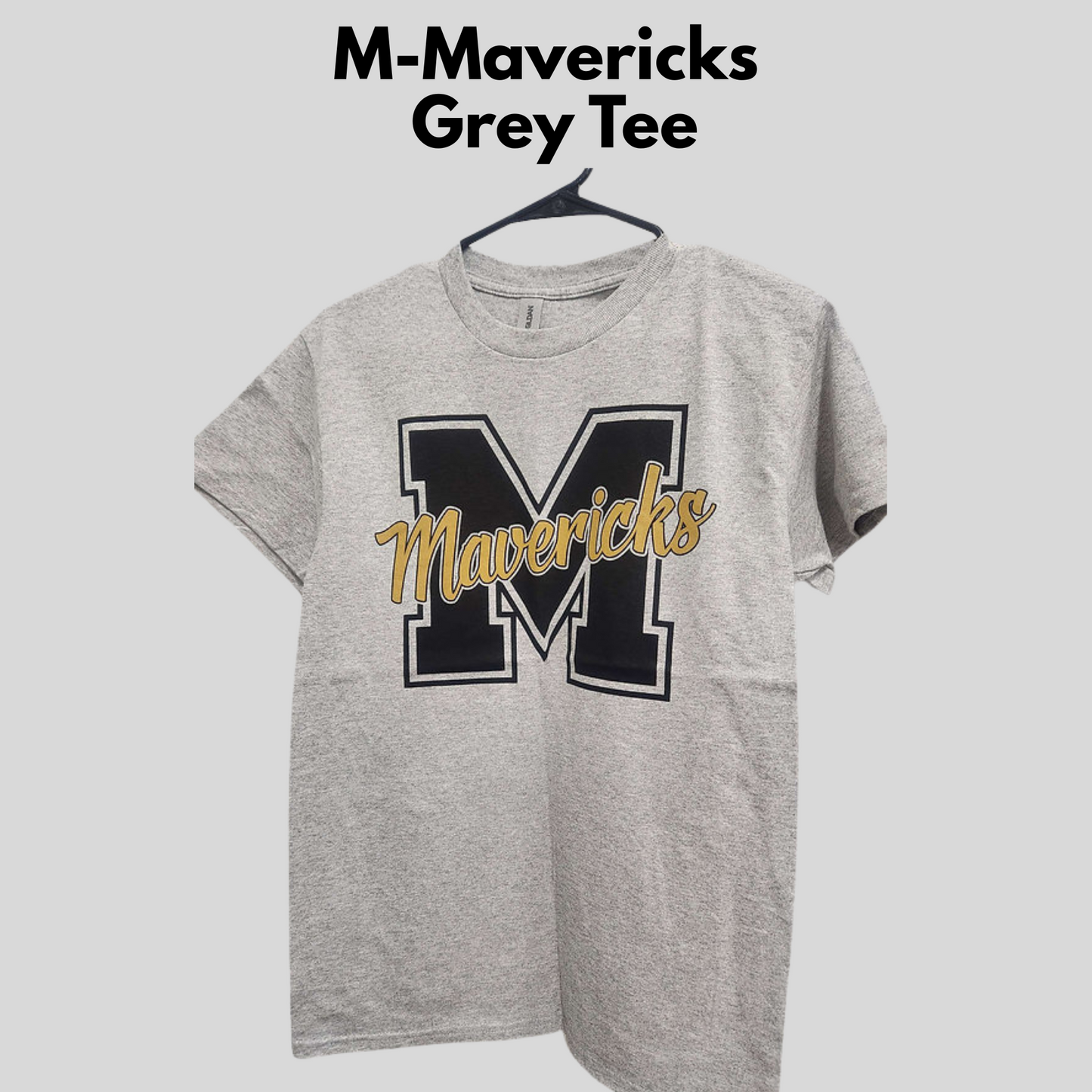 Mavs- M Mavericks Grey Tee