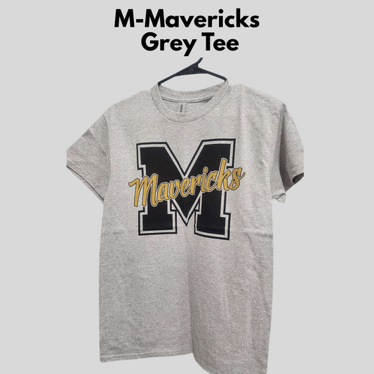 Mavs- M Mavericks Grey Tee