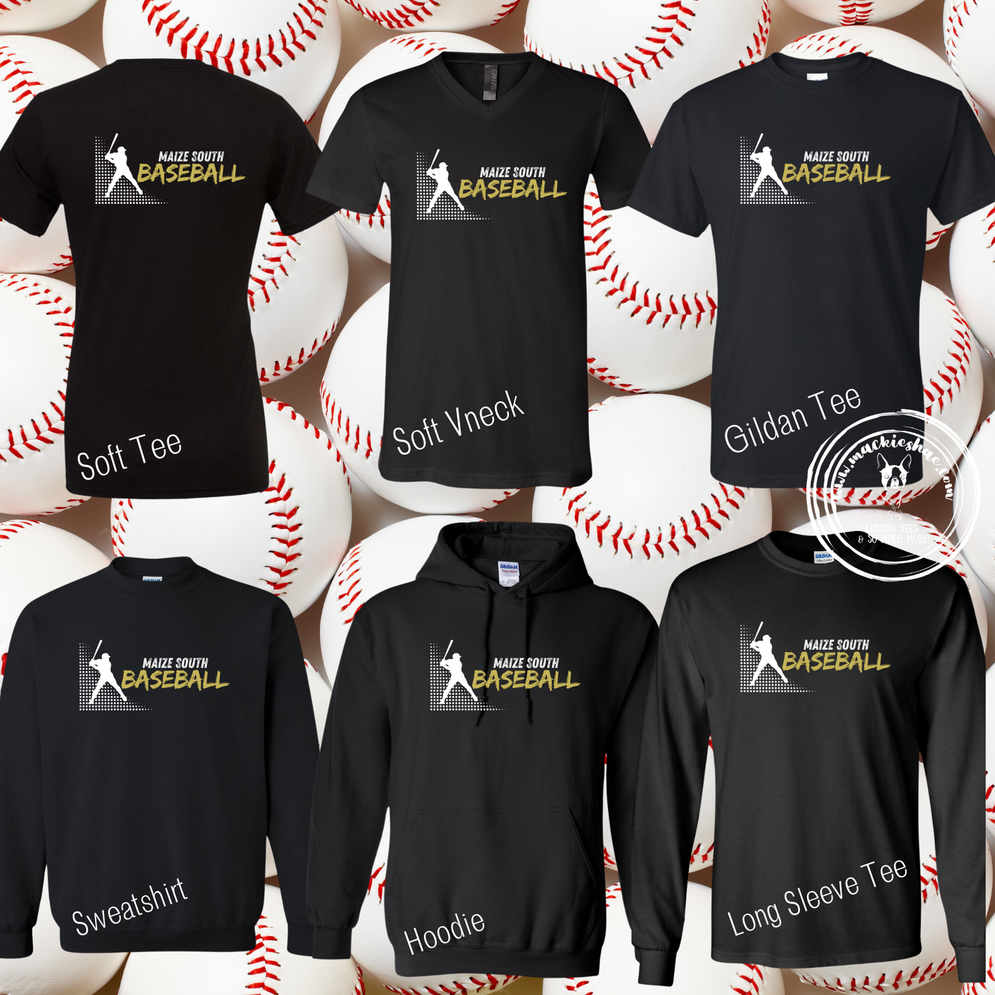 MSHS Baseball- Maize South Baseball with Player Black Gear