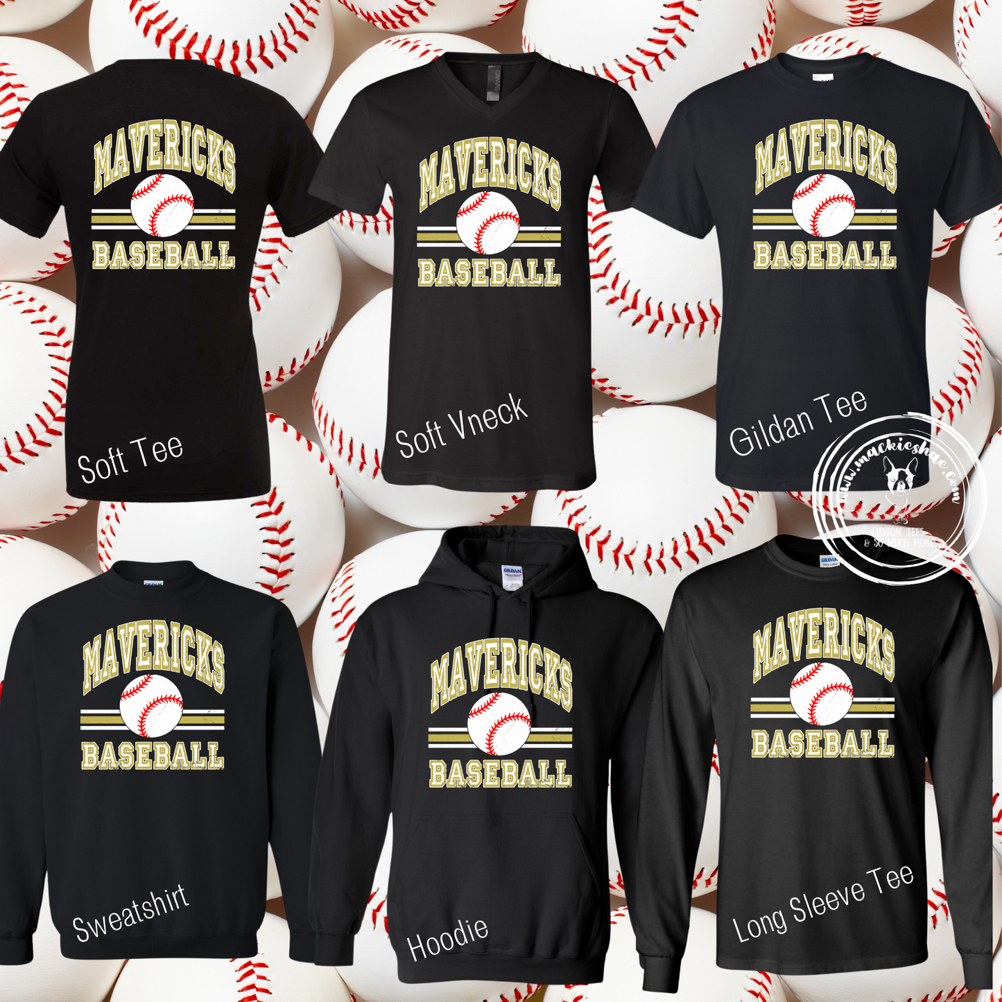 MSHS Baseball- Mavericks Baseball Lines Black Gear