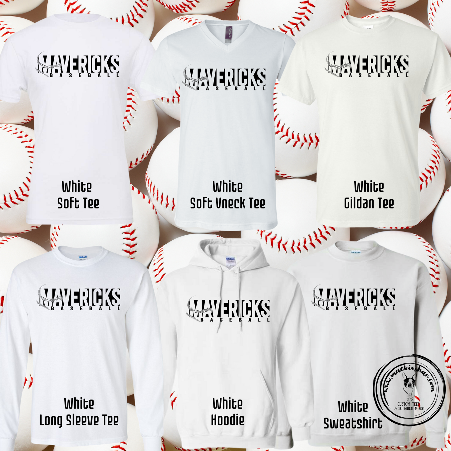 MSHS Baseball- Mavericks Baseball White Gear