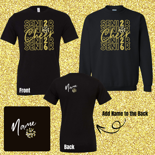 MSHS Cheer-Senior 2026 Cheer Black Gear, Can Be Personalized