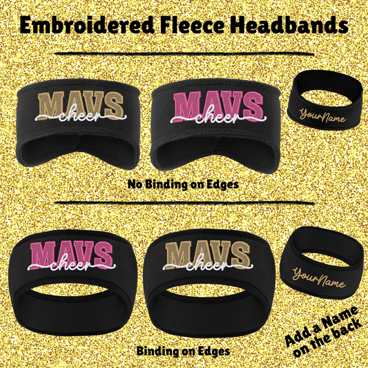 MSHS Cheer- Mavs Cheer Embroidered Fleece Headbands