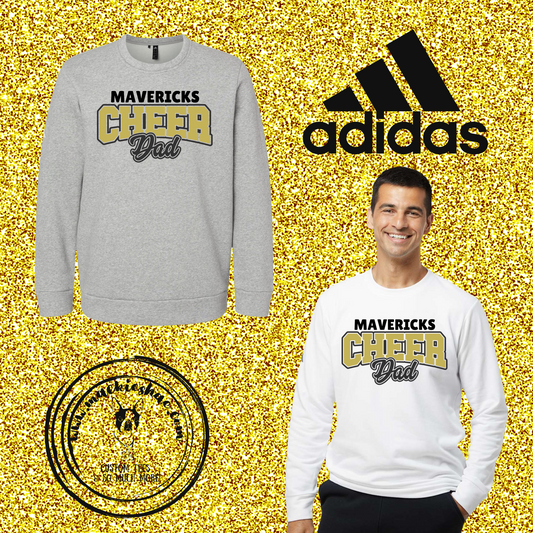MSHS Cheer-Mavericks Cheer Dad ADIDAS Men's Fleece Crewneck Sweatshirt