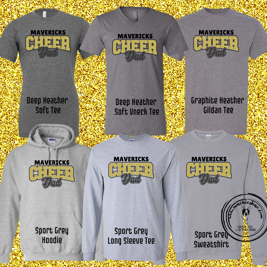 MSHS Cheer- Mavericks Cheer Dad Grey Gear