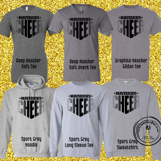 MSHS Cheer- Mavericks Cheer Faded Grey Gear