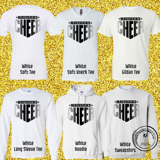 MSHS Cheer- Mavericks Cheer Faded White Gear