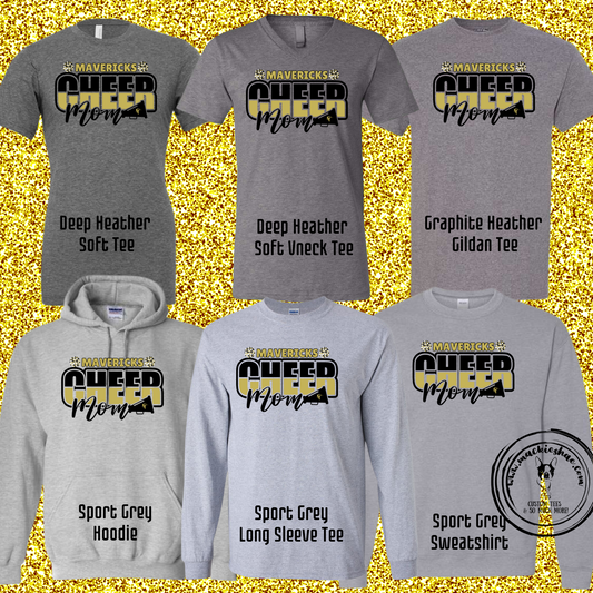 MSHS Cheer- Mavericks Cheer Mom Grey Gear