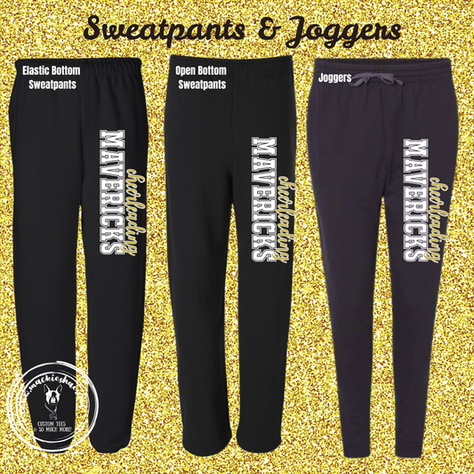 MSHS Cheer-Mavericks Cheerleading Black Joggers and Sweatpants