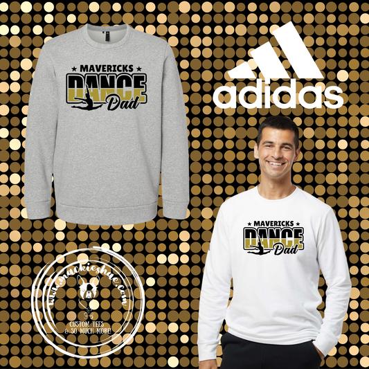 MSHS Dance- Mavericks Dance Dad ADIDAS Men's Fleece Crewneck Sweatshirt