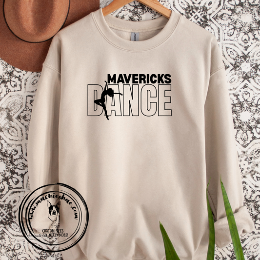 MSHS Dance- Mavericks Dance with Dancer Sand Crewneck Sweatshirt