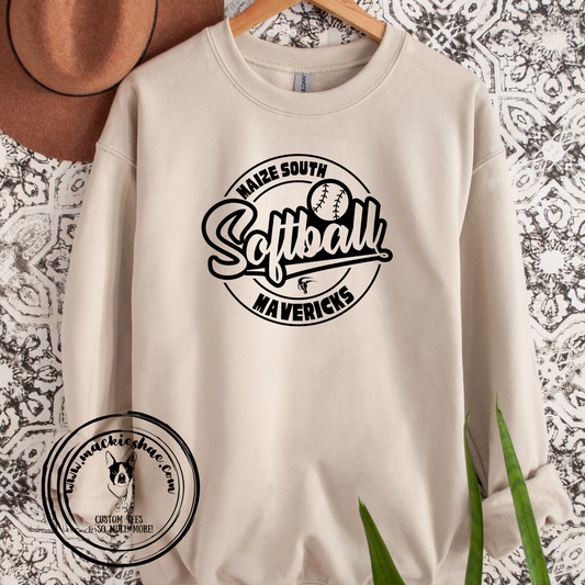 Maize South Mavericks Circle Sand Custom Shirt, Crewneck Sweatshirt (Adult Sizes only)