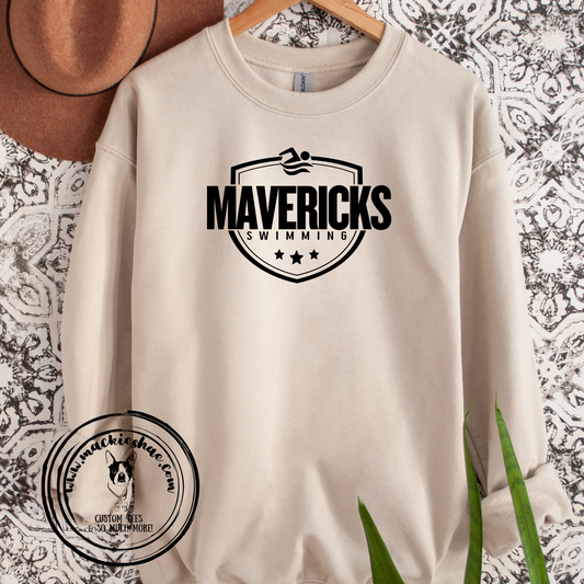 Mavericks Swimming Star Custom Shirt for Adults, Sand Crewneck Sweatshirt