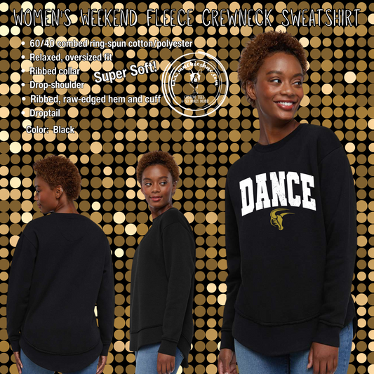 MSHS Dance- Dance with Maverick Black Womens Weekend Fleece Sweatshirt, Adult