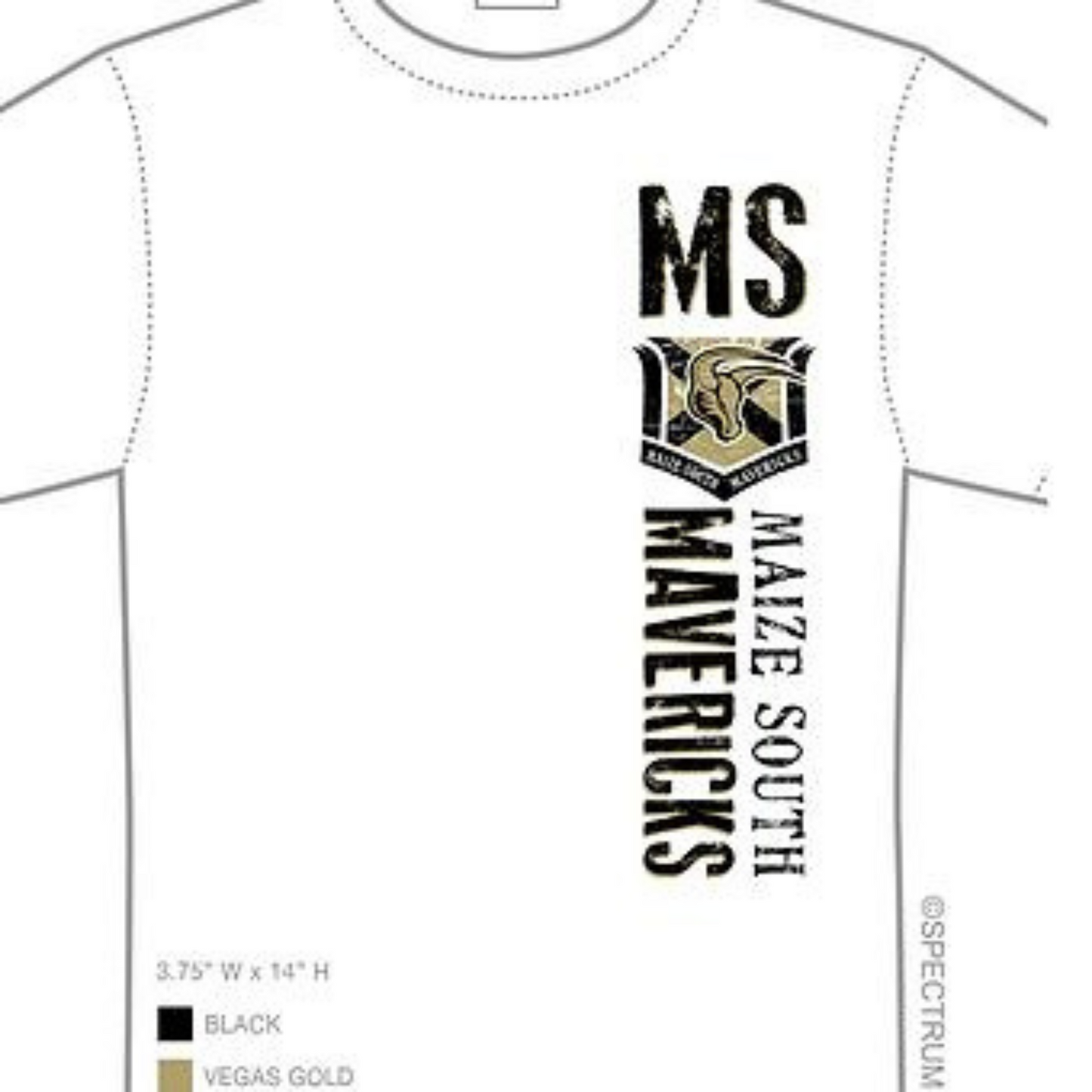 Mavs- MS Mavericks Side Shield White T-Shirt (Limited Stock)