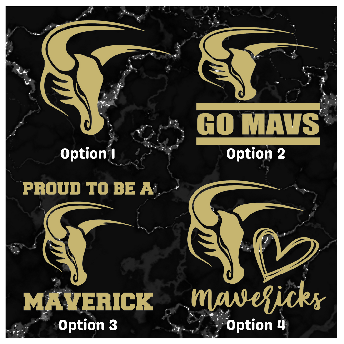 Mavs- Maverick Decals, 4 options