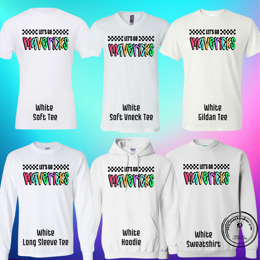 Mavs- Let's Go Mavericks Bright White Gear