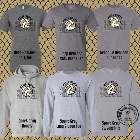 Mavs- Maize South Volleyball Grey Gear